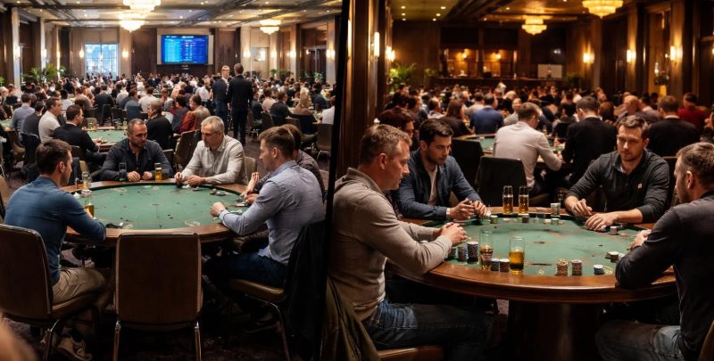 Diff&eacute;rences entre les salles Casino Tourneys & Cash Rooms &agrave; Commerce