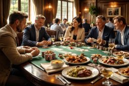 La cuisine et l&rsquo;hospitalit&eacute; &agrave; la salle de poker Aviation Club de France &agrave; Paris en France