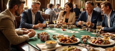 La cuisine et l&rsquo;hospitalit&eacute; &agrave; la salle de poker Aviation Club de France &agrave; Paris en France