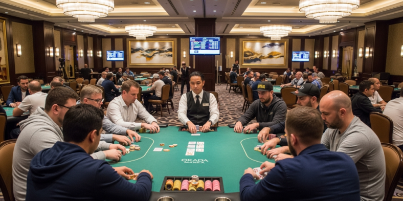La salle de poker Okada Manila &agrave; Manille aux Philippines : des tournois qui attirent les pros