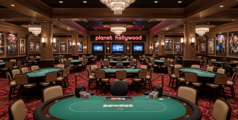 Pourquoi la salle de poker Planet Hollywood aux USA est un incontournable